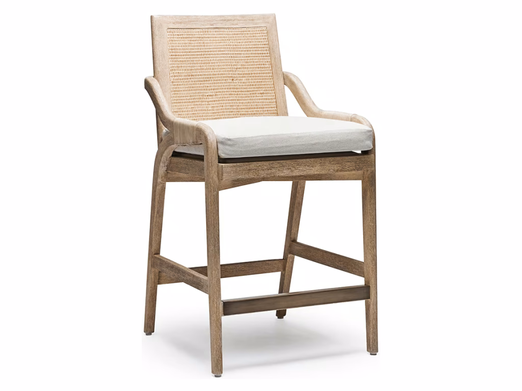 Delray Counter Stool - White Ceruse
