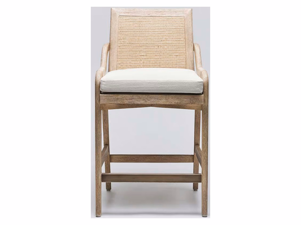 Delray Counter Stool - White Ceruse