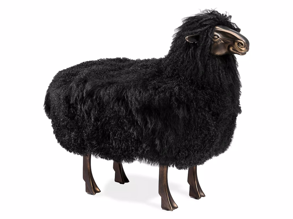 Leon Sheep Sculpture - Black