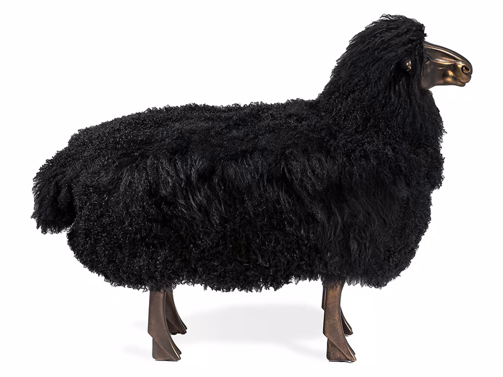 Leon Sheep Sculpture - Black - Alternative View