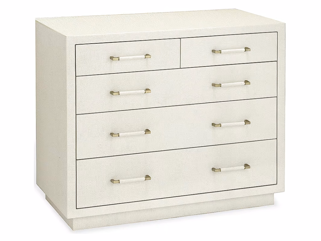 taylor 5 drawer chest white