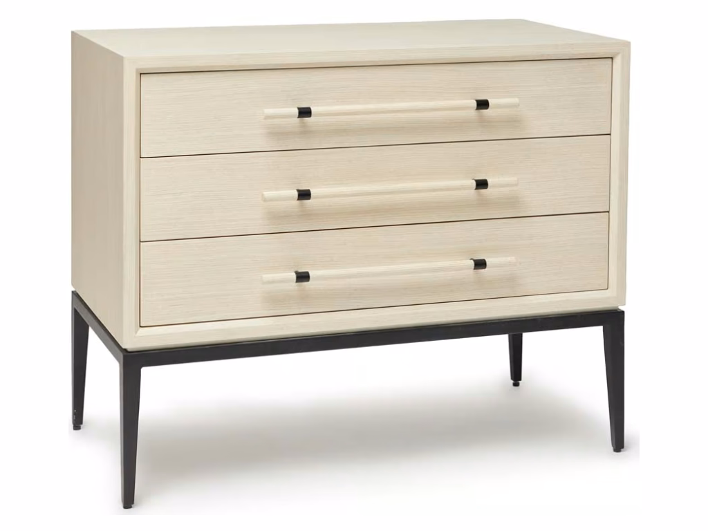 Burton 3 Drawer Bedside - Parchment