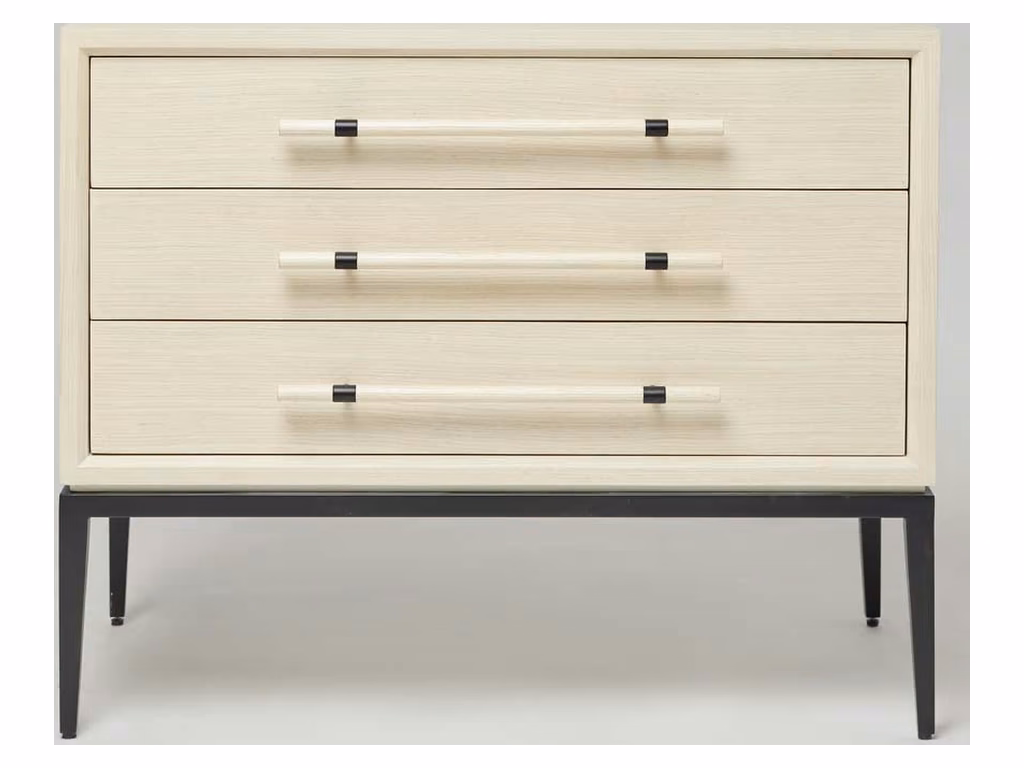 Burton 3 Drawer Bedside - Parchment
