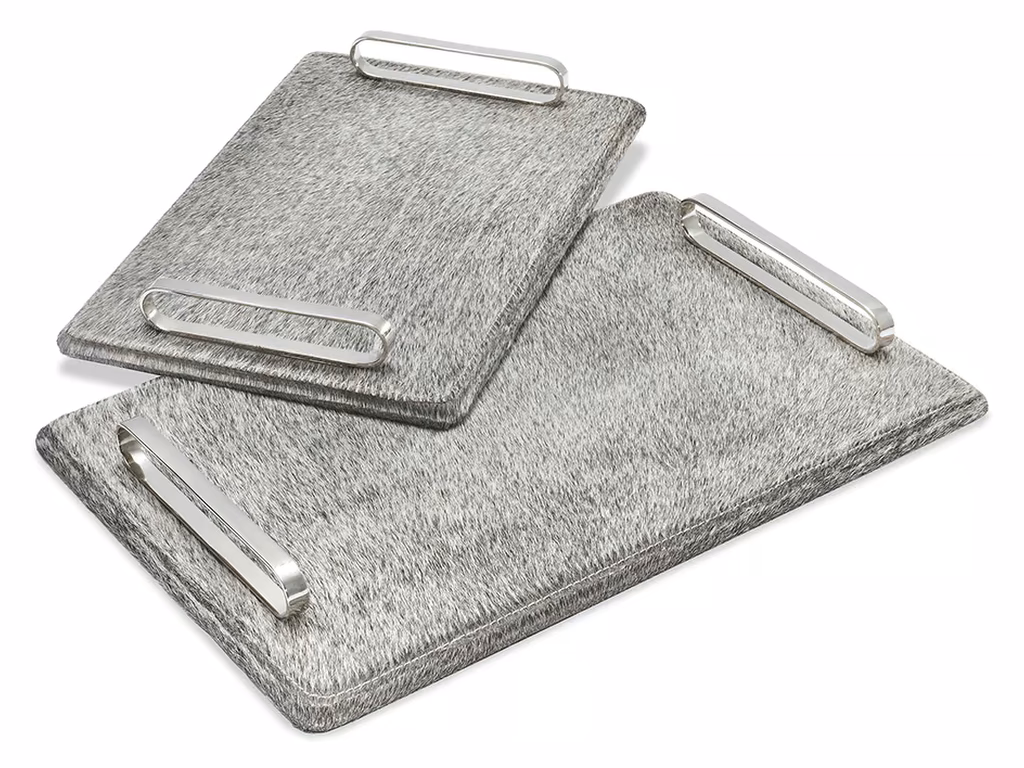 Audrina Trays - Natural Hide