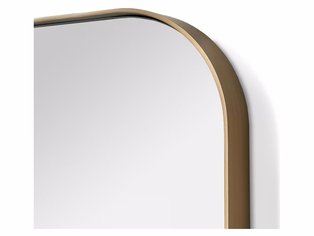 Aalina Narrow Mirror - Brushed Brass