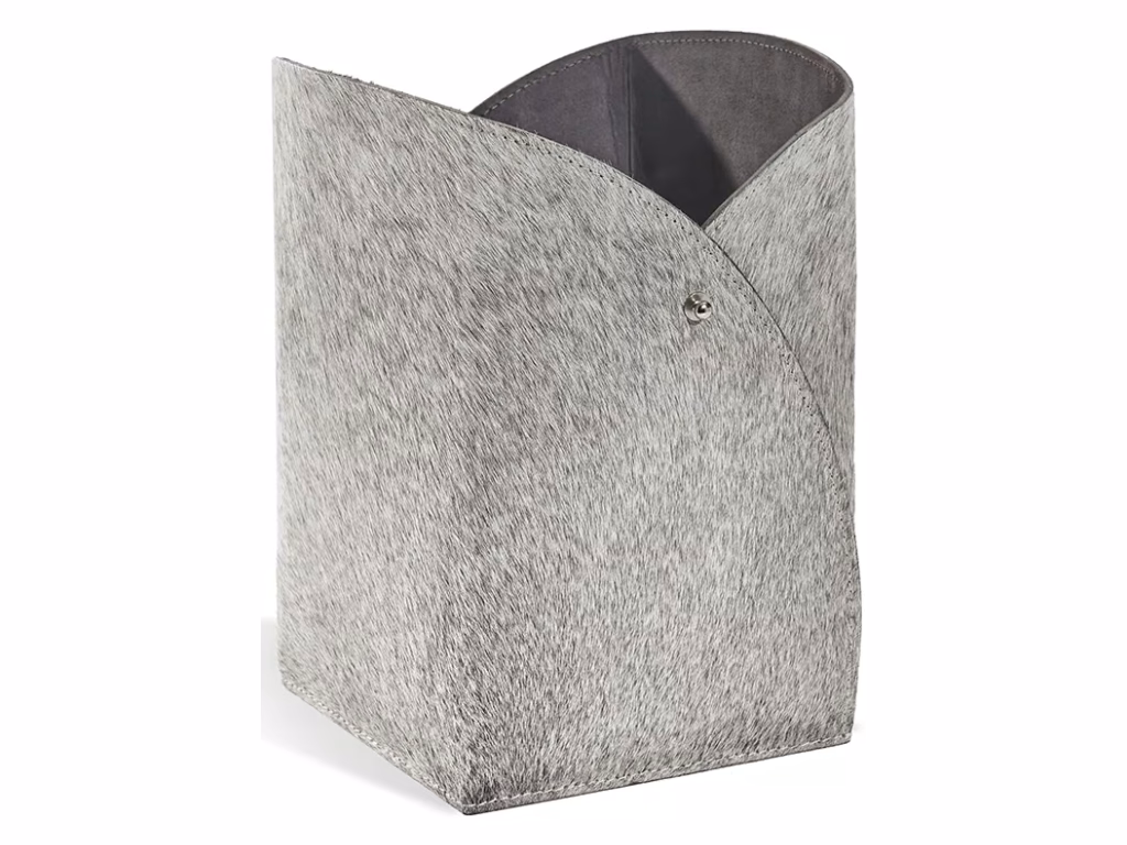 Tulip Wastebasket - Natural Hide