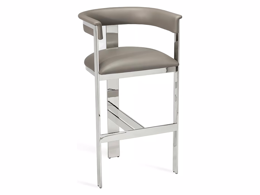 Darcy Bar Stool - Polished Nickel