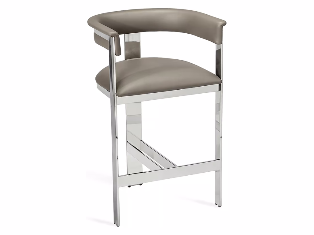 Darcy Counter Stool - Polished Nickel