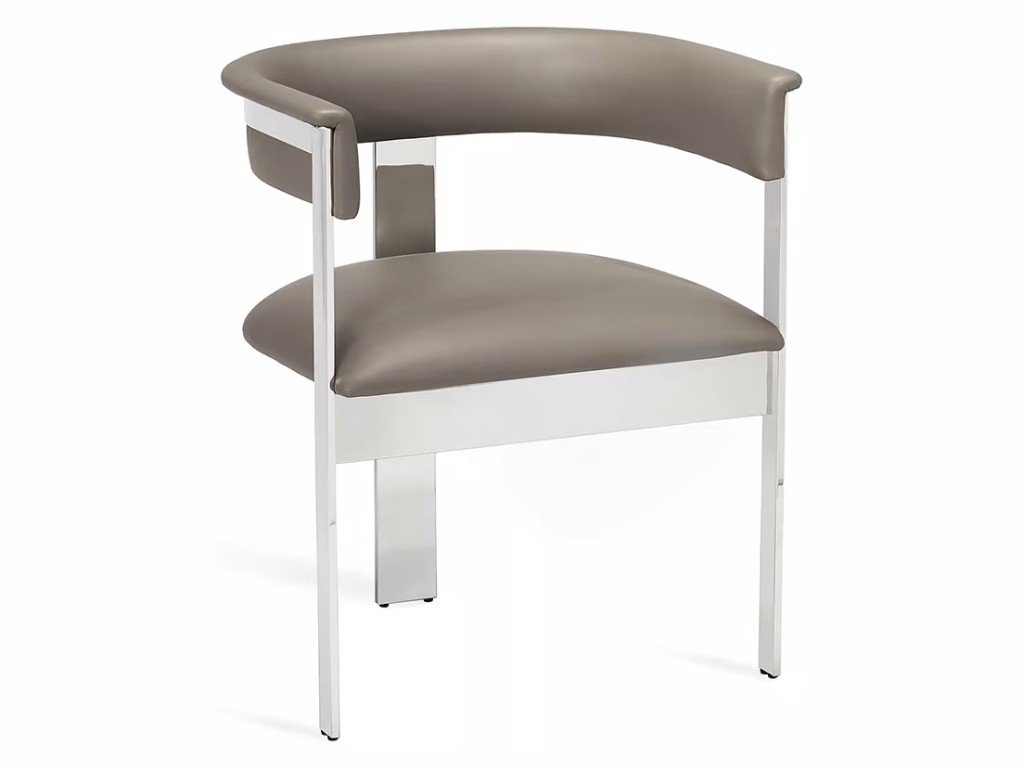 Darcy Dining Chair - Polished Nickel