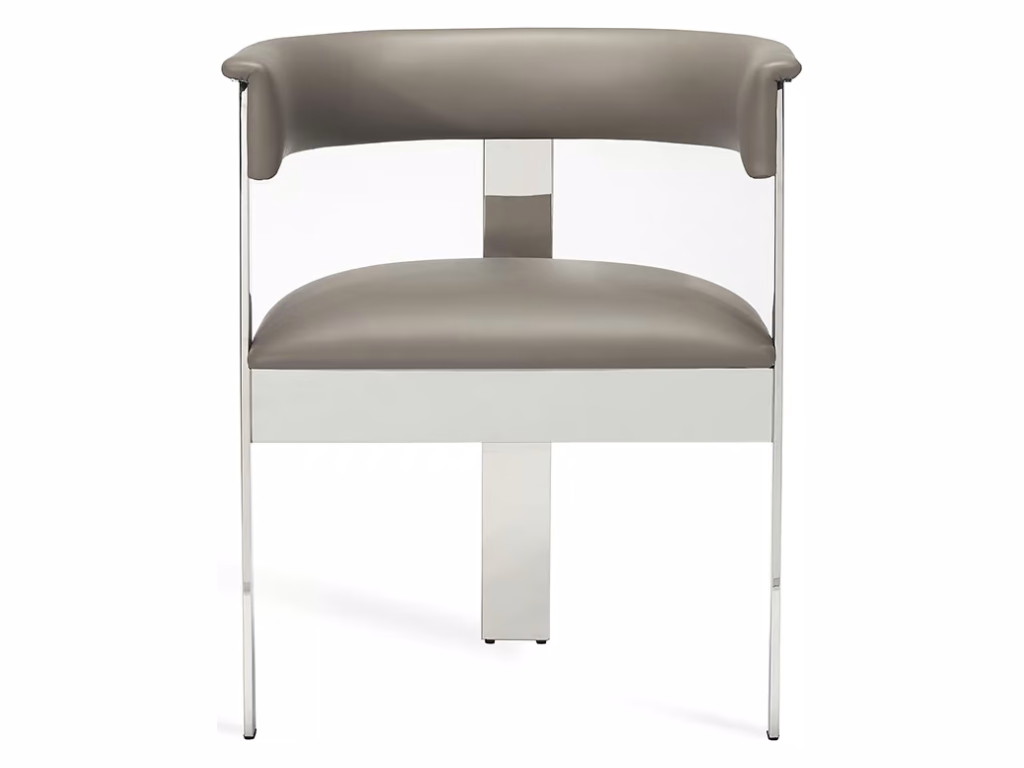 Darcy Dining Chair - Polished Nickel