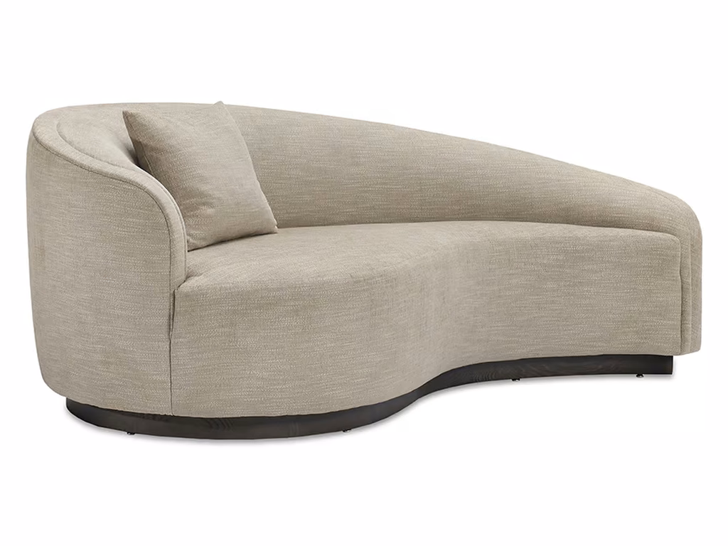 Dana Classic Left Chaise w/ wood plinth