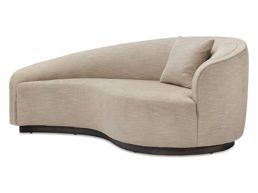 Dana Classic Right Chaise w/ wood plinth
