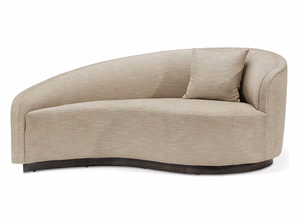 Dana Classic Right Chaise w/ wood plinth