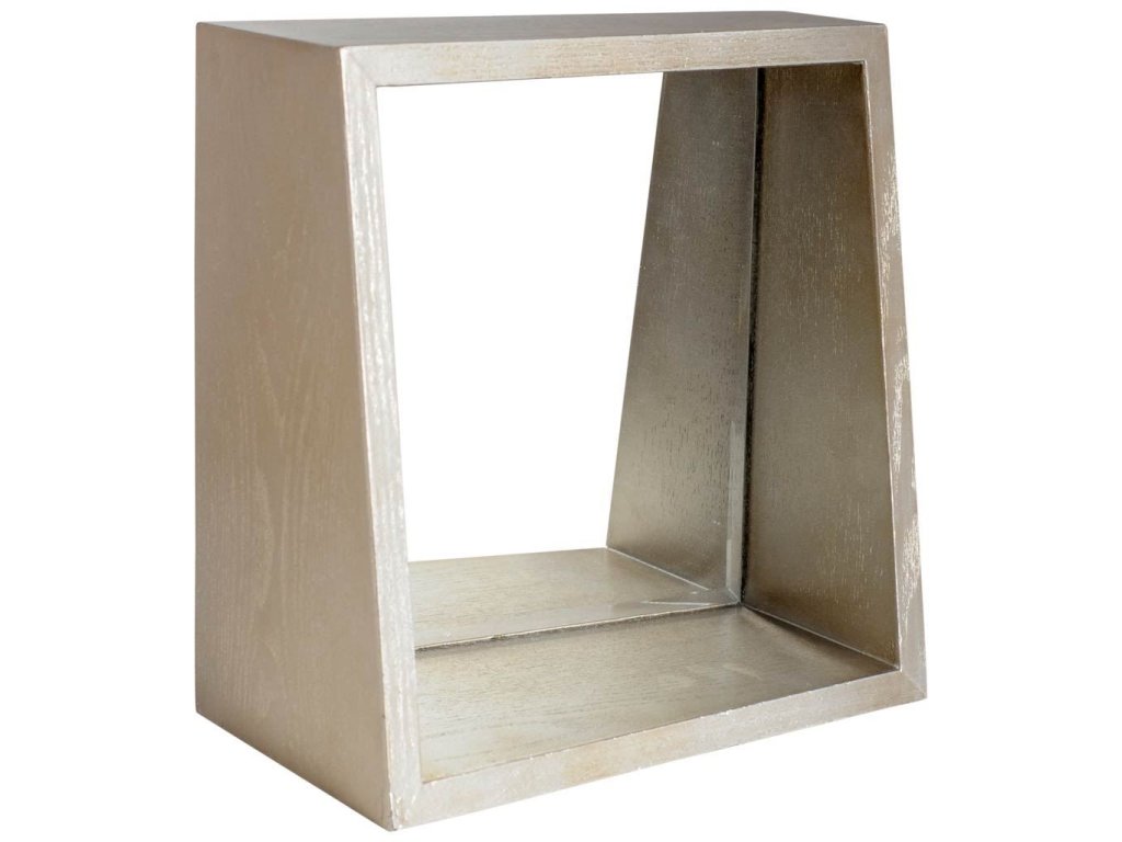 14X14 Champagne Wood Mirror Box
