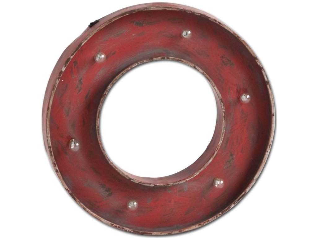 I 17" Round Tic-Tac-Toe O Battery Powered Led Sign