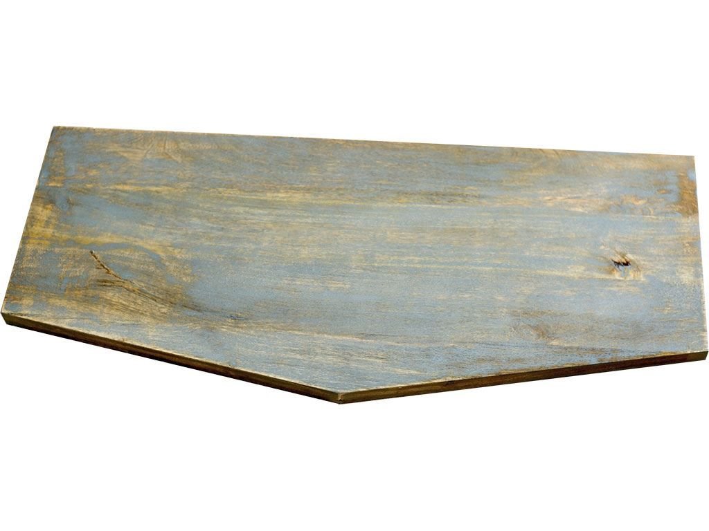 II 30 x 14 Gray and Gold Rustic Add-On Shelf Top