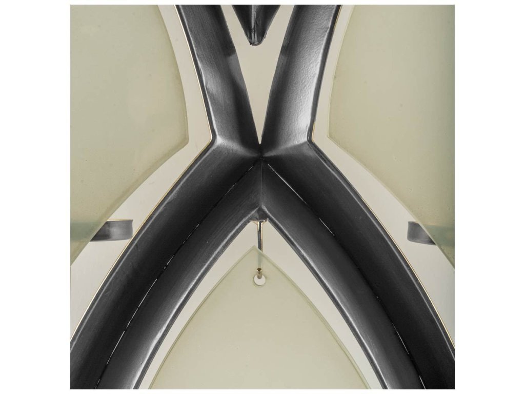 II Collection of 4 Silver Metal Frame w/Frosted Glass Shade Wall Candle Holder - Alternative View