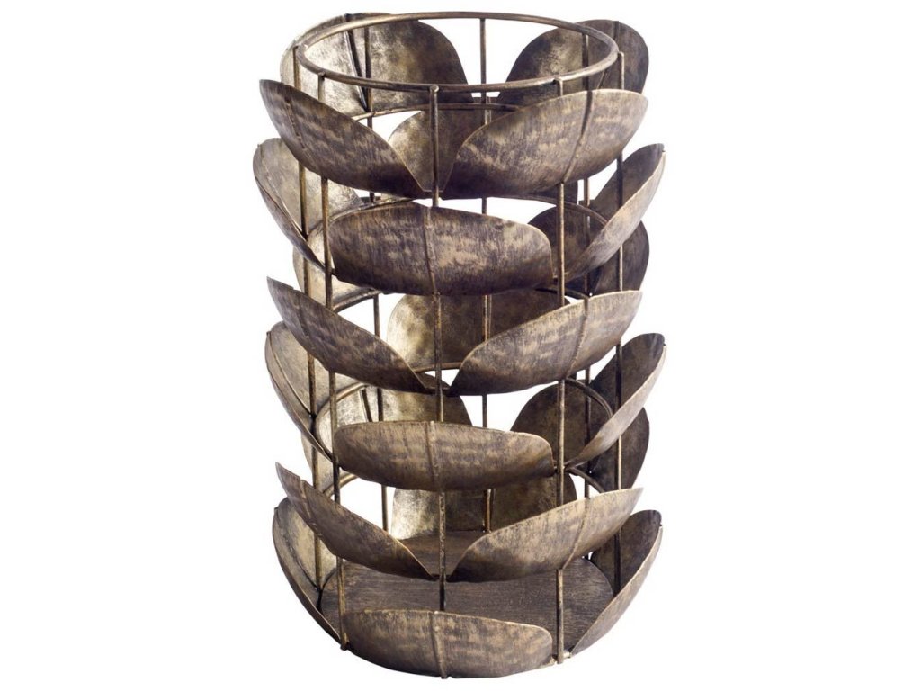 I Small Bronze Metal Decorative Table Candle Holder