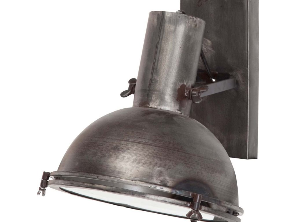 10.3X12 Gray Metal Dome Shade Wall Sconce