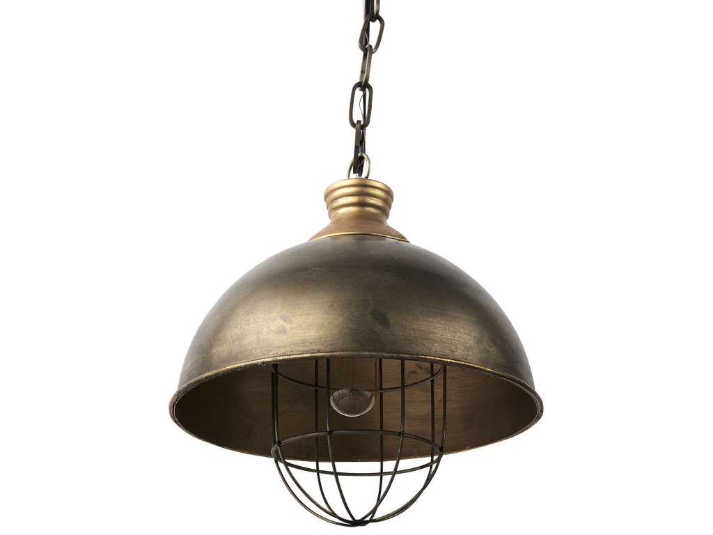 I 13X13.5 Silver Toned Metal Dome Pendant Light