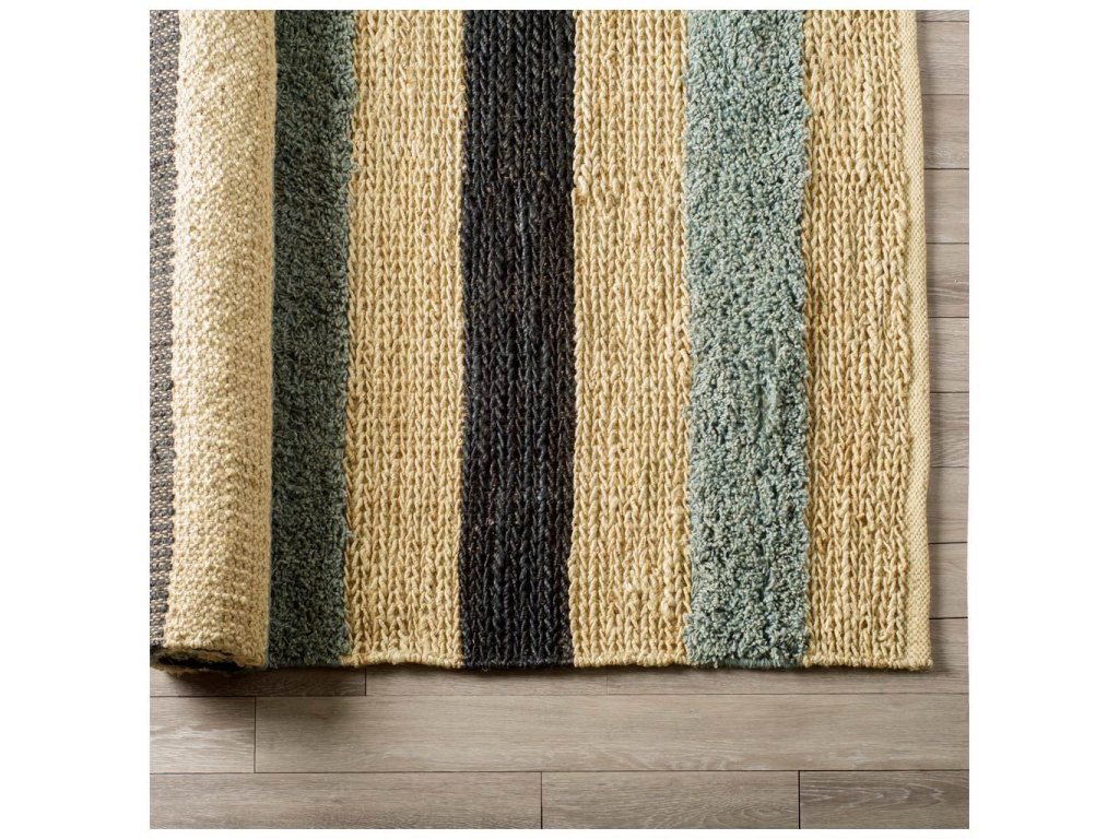 8 x 10 Multi-Colored Jute Hand Woven Rug