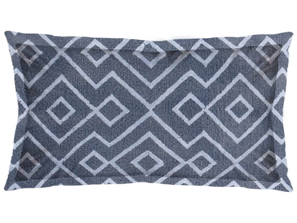 III 14 x 26 Blue Diamond Patterned Pillow Cover