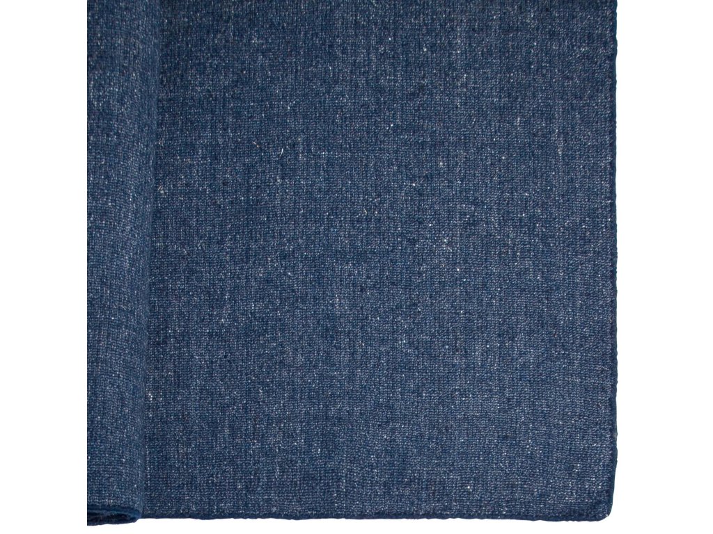 II 96 x 60 Dark Blue Wool Rug