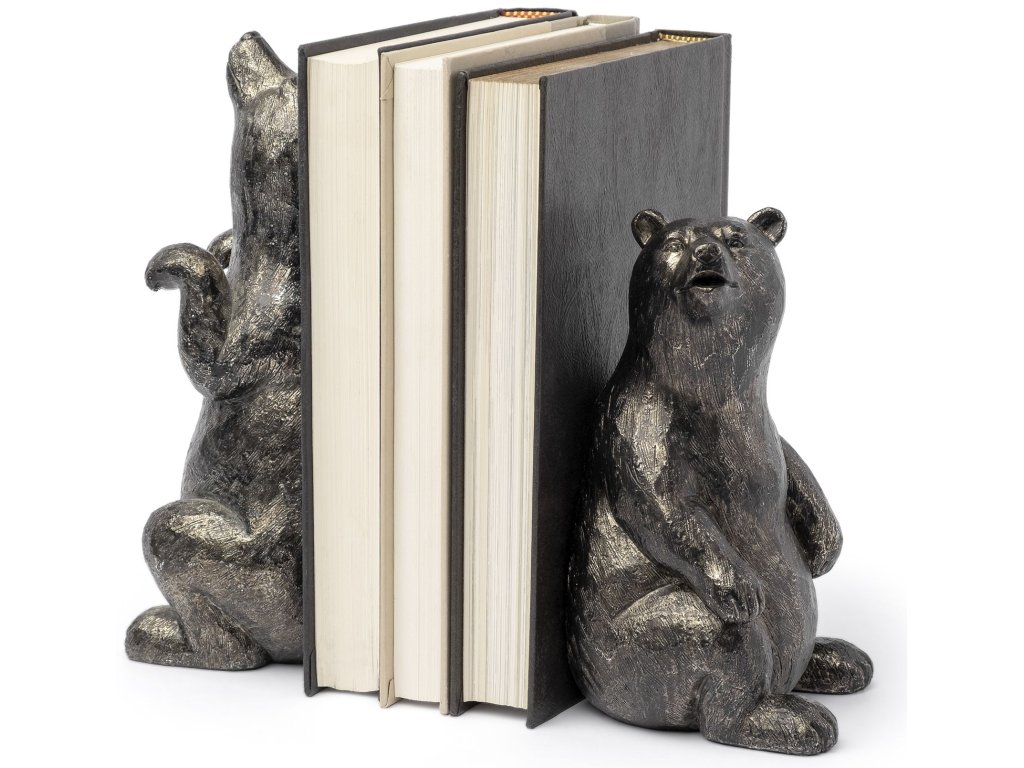 (Set of 2) 9L x 8W Grizzly Bear Bookends