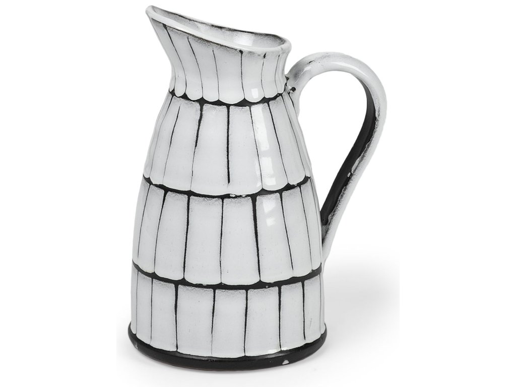 Small White/Black Ceramic Jug