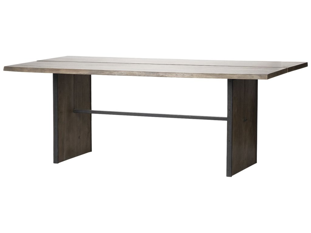 III 84X38 Brown Solid Wood Top & Base Dining Table