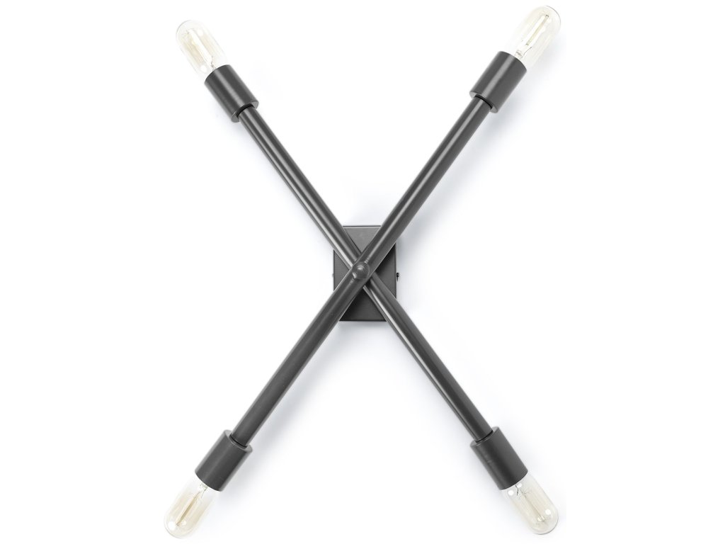 4X25 Black Toned Metal Sputnik Wall Sconce