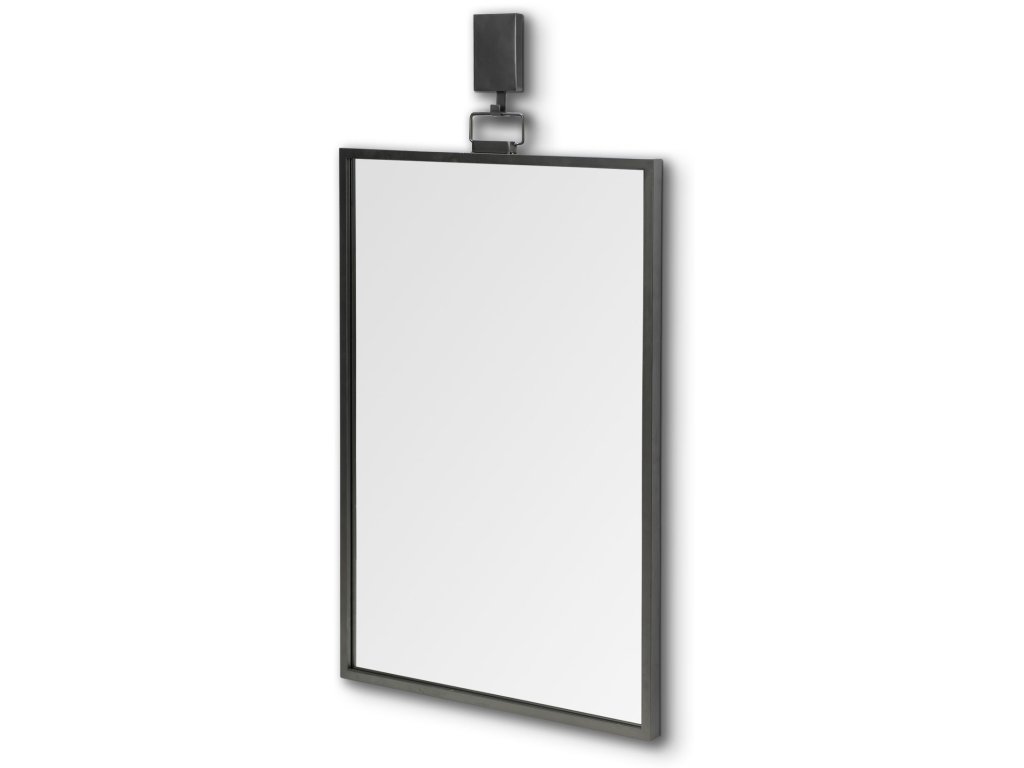 24X43 Rectangular Gray Metal Frame Mirror