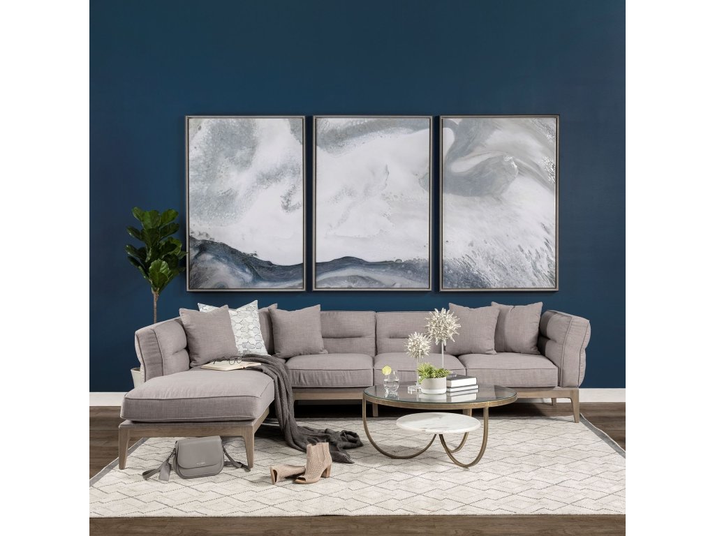 36" Round Glass Top Marble Shelf Gold Metal Base Coffee Table - Alternative View