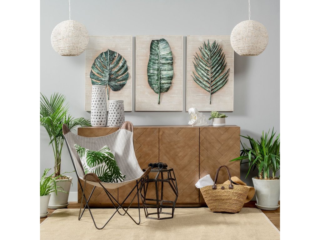 I 20 x 20 Green Tropical Palm Leaf Decorative Pillow Cover - Alternative View