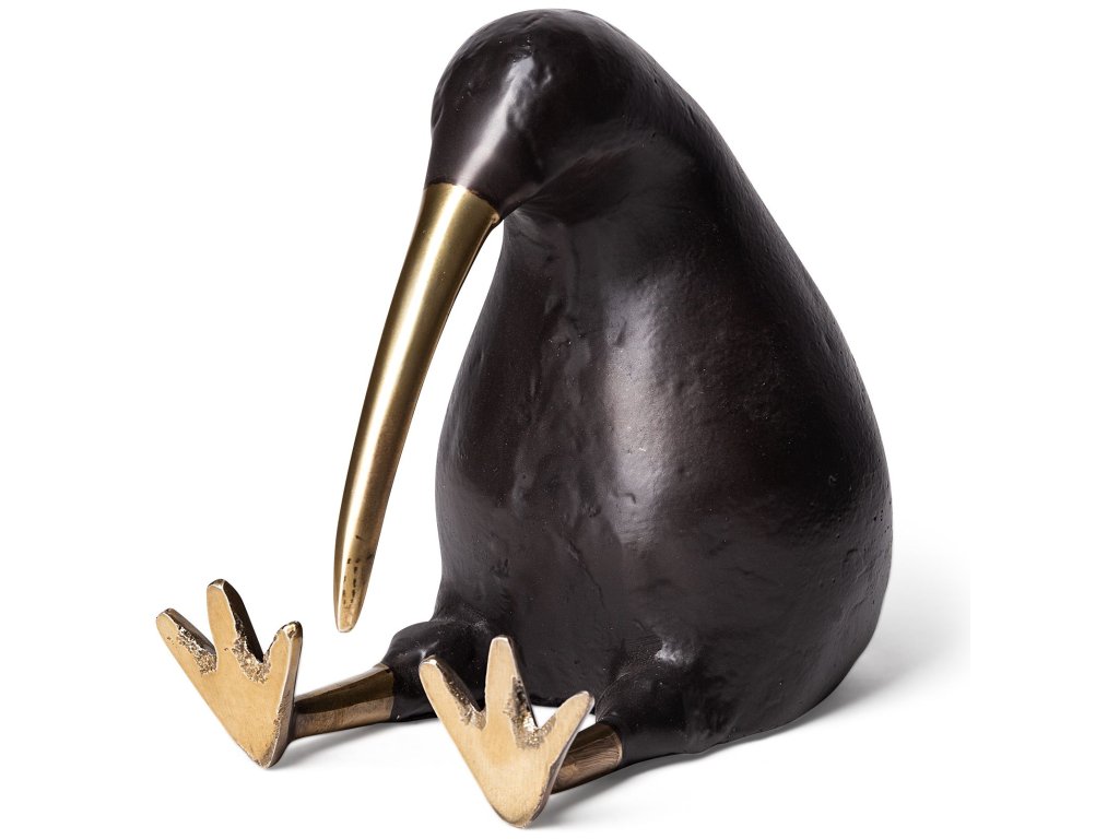 7L x 4W Black Cast Aluminum Mauritian Bird Sculpture