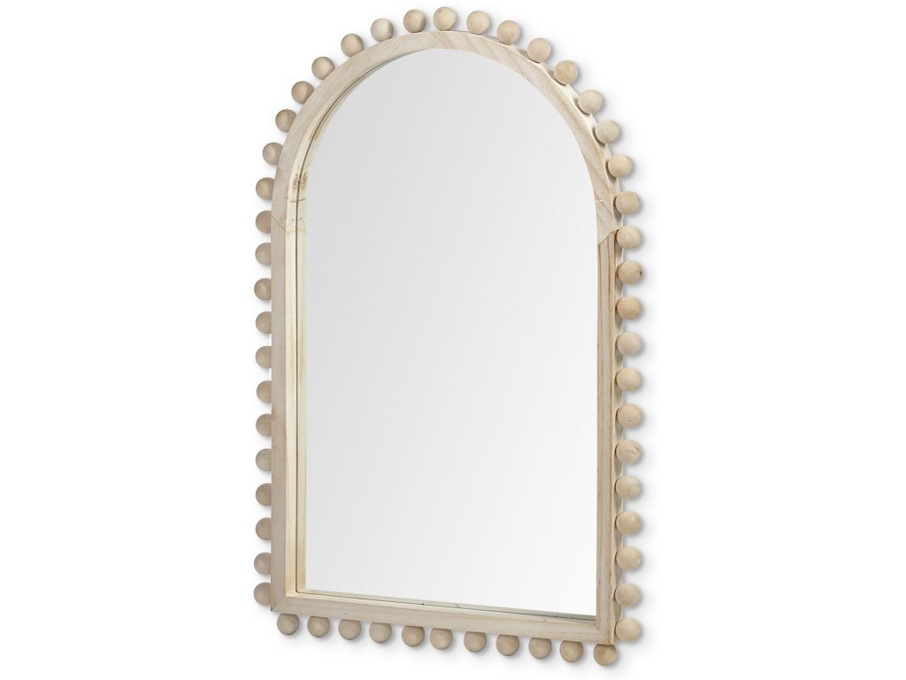 23L x 35H Natural Wood Arch Frame Mirror