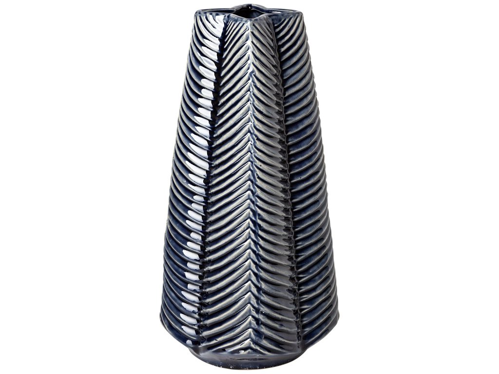 II Large Dark Navy Gloss Ceramic Vase