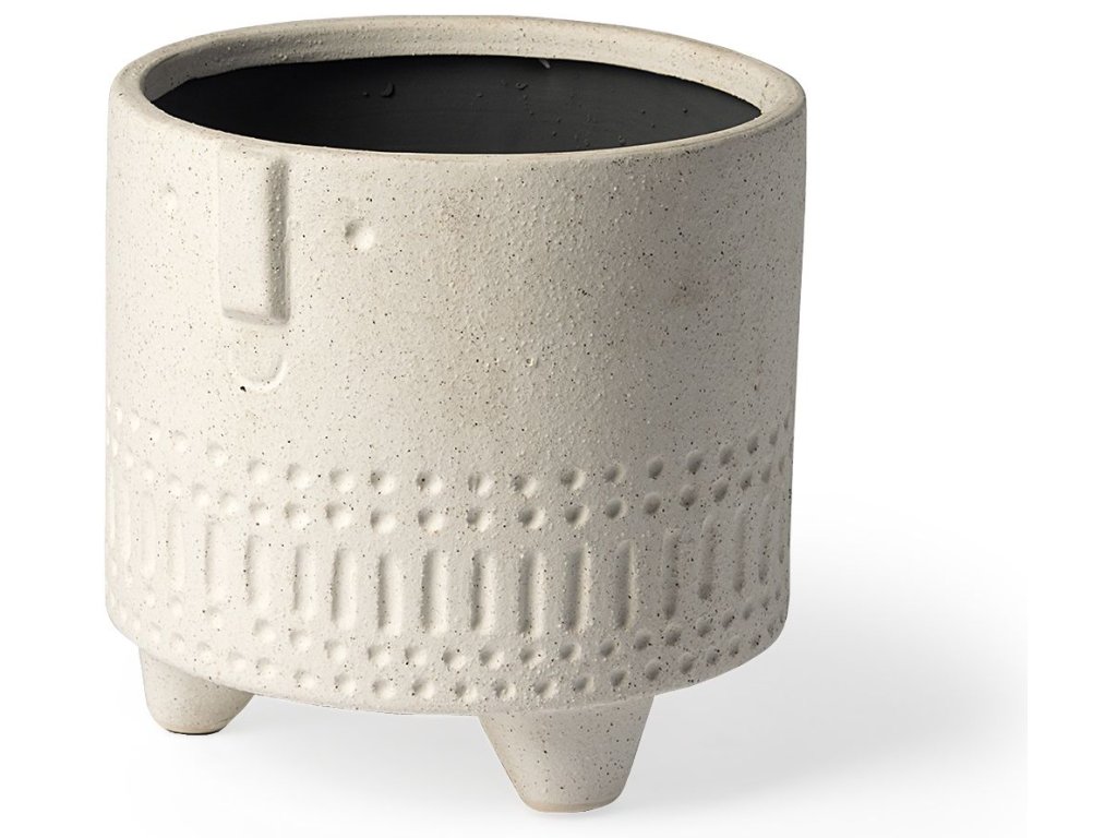 I Short White Ceramic Smiling Face Vase