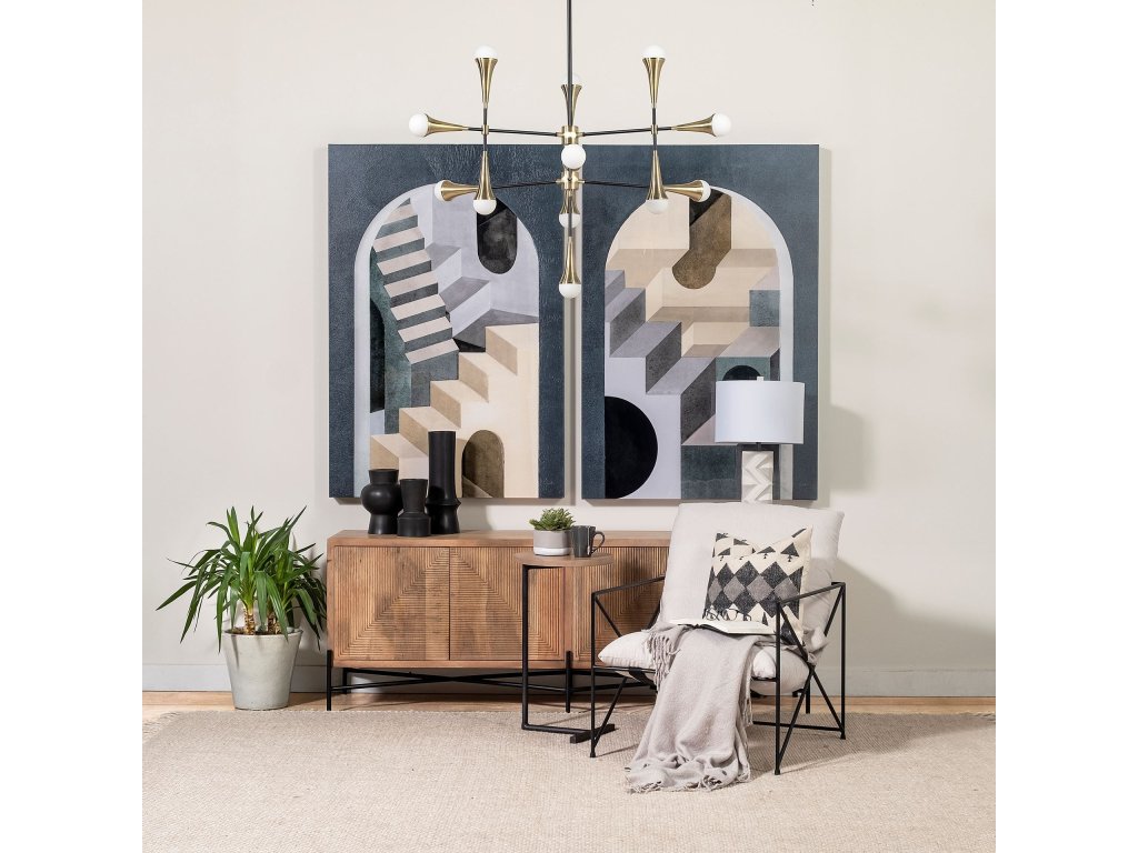 15L x 15W x 27H Brown Wood Round Top w/ Black Metal Base Accent Table - Alternative View