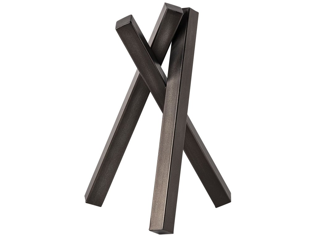 (Large) 9L x 8W Black Metal Abstract Object