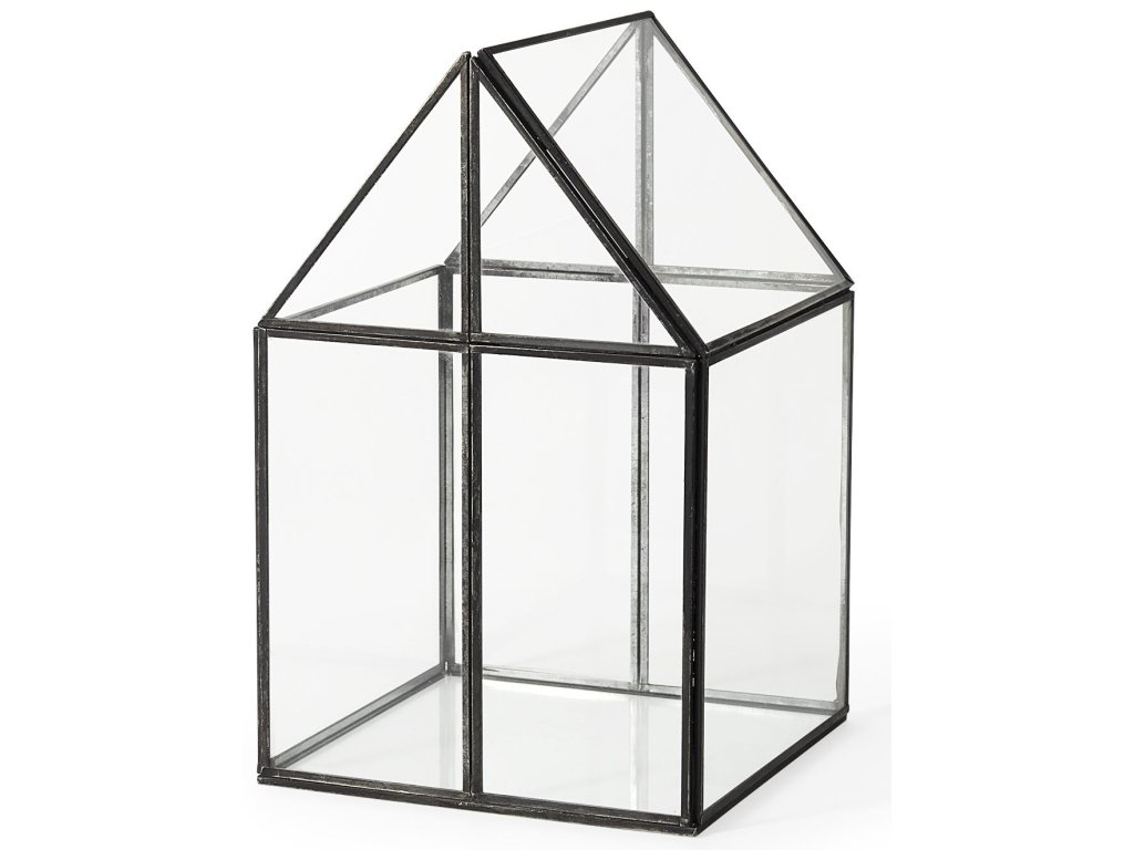 (Medium) 8L x 8W x 13H Hut Terrarium w/Glass Base