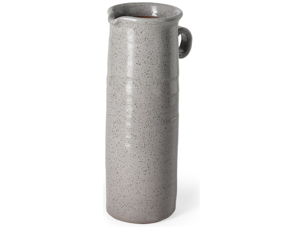 Large Freckled Gray Ceramic Jug