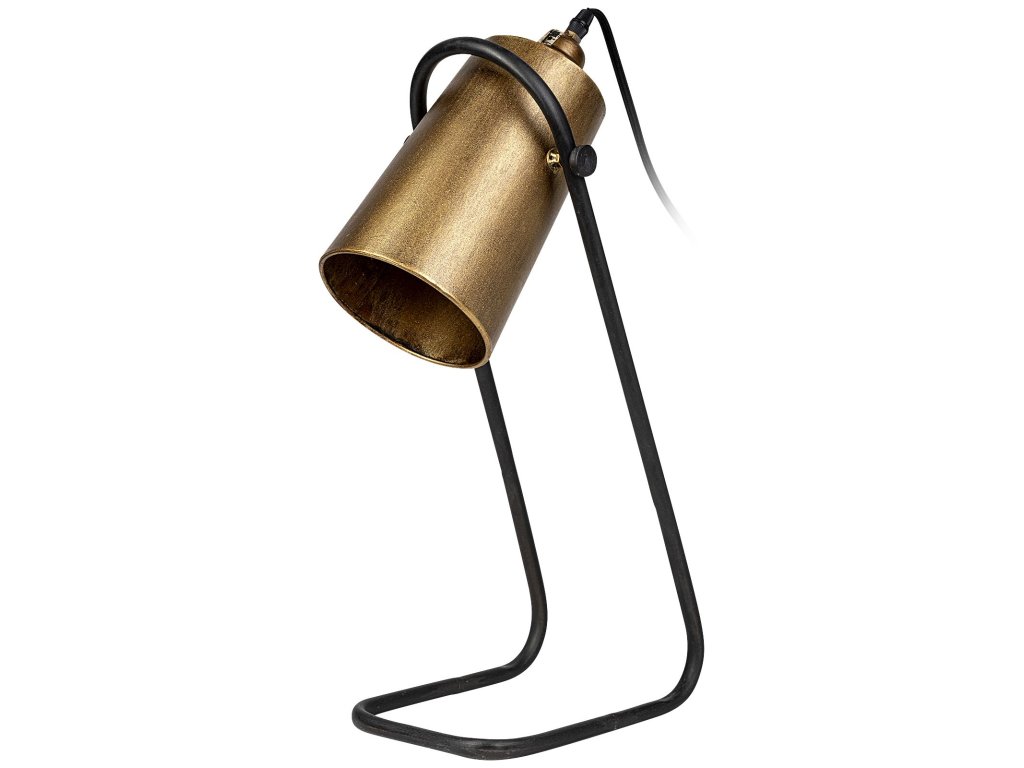 (19.7"H) Gold/Black Metal Conical Shade Table Lamp