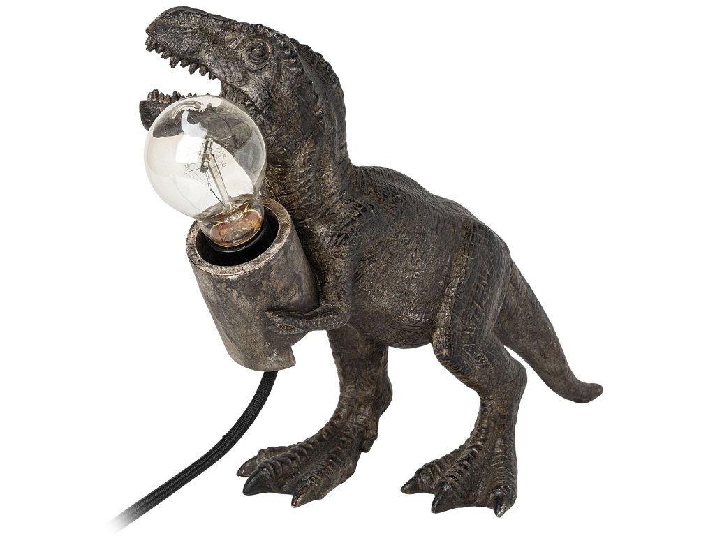 (10.6"H) Dark Tone Resin Tyrannosaurus Rex Table Lamp