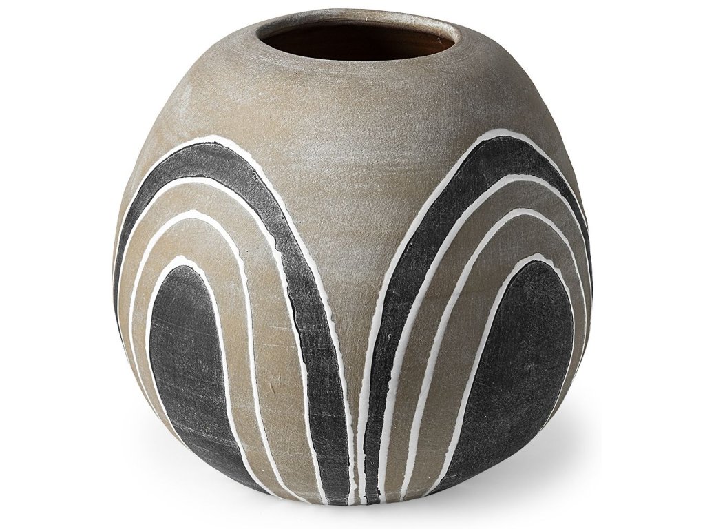 Small Brown/White Ceramic Vase