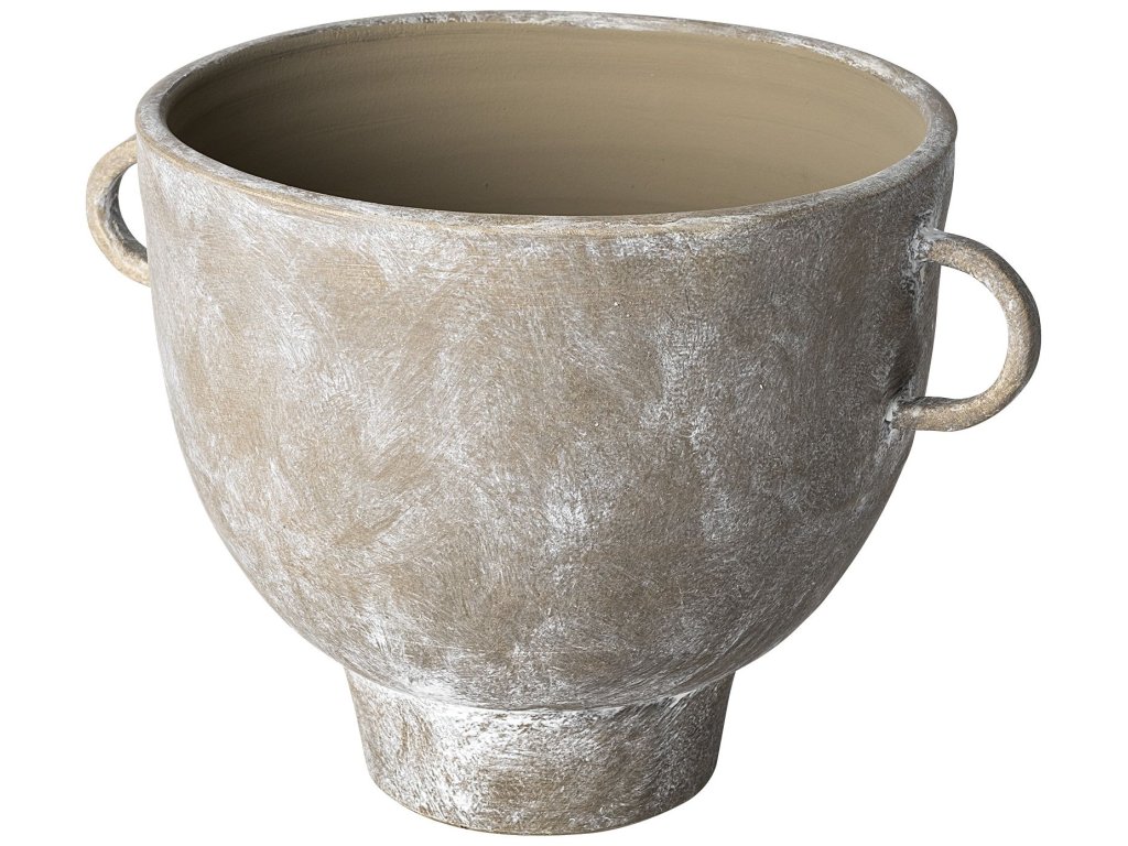 Large Rustic Brown Ceramic Vase