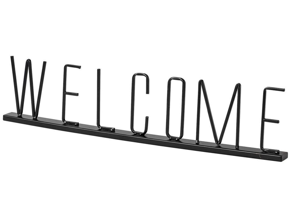 24L x 1W Black Metal Sign