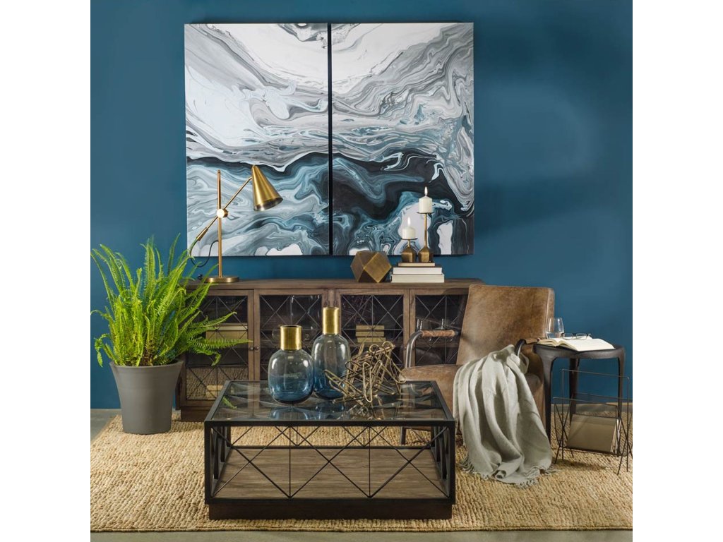 I (26"H) Gold-Tone Metal Adjustable Cone Shade Table Lamp - Alternative View