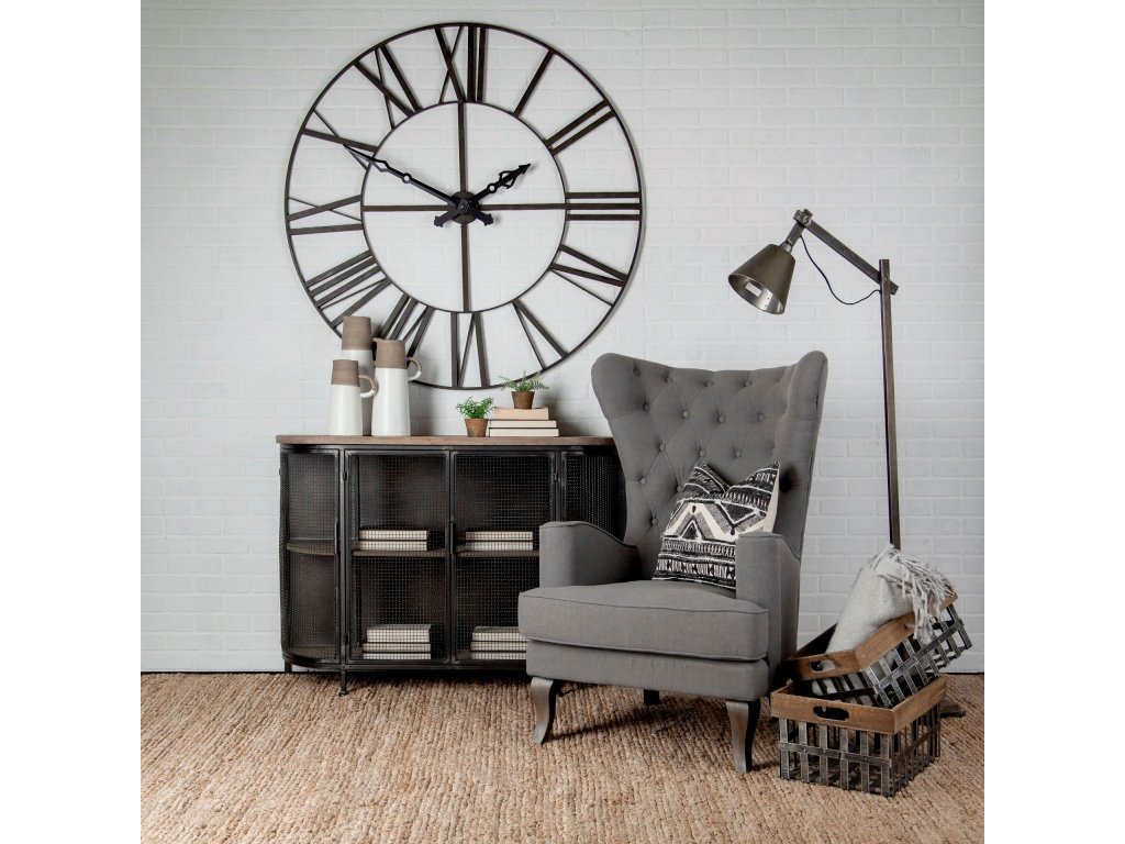 Set of 2 Wood and Metal Open Crate Style Baskets - Alternative View