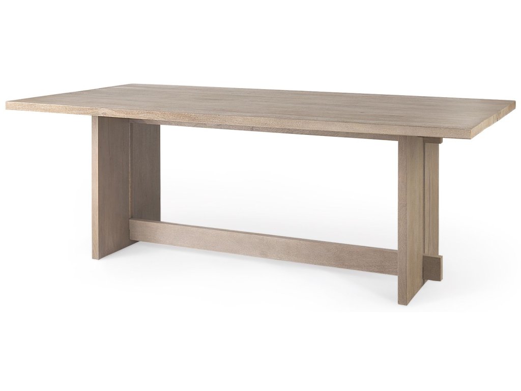 84L Light Gray Wood Dining Table